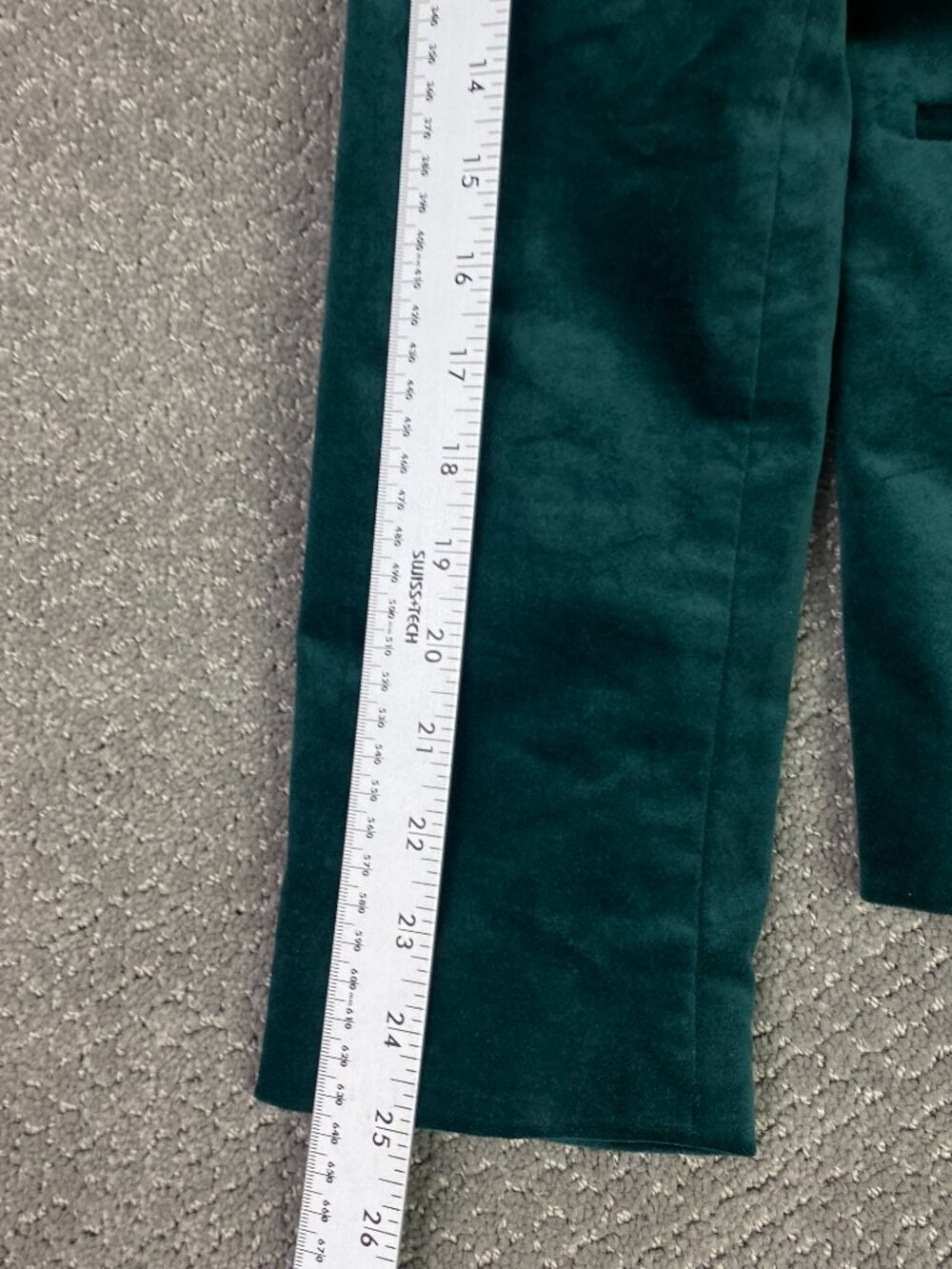J CREW Velvet Blazer Jacket Womens 14 Forest Green One Button Tuxedo Dinner - Picture 12 of 14